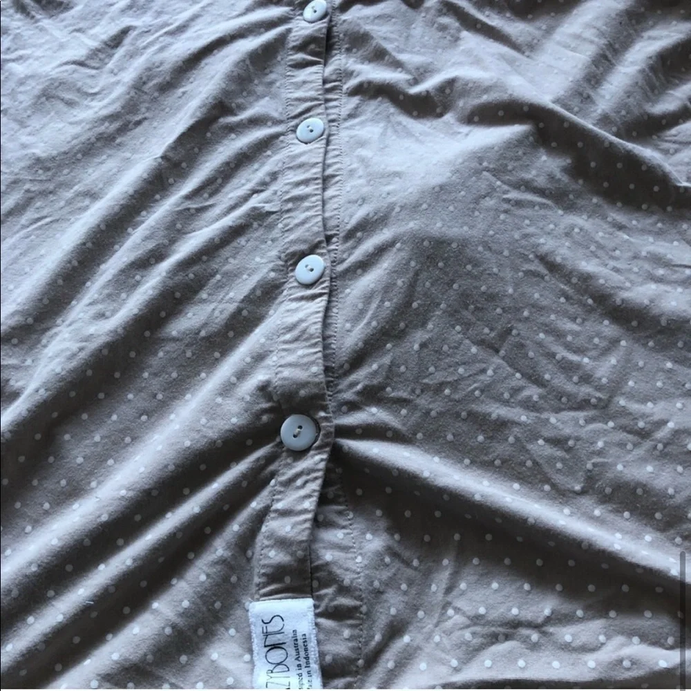 Lazybones Tan Polkadot Rosette Square Euro Pillowcase